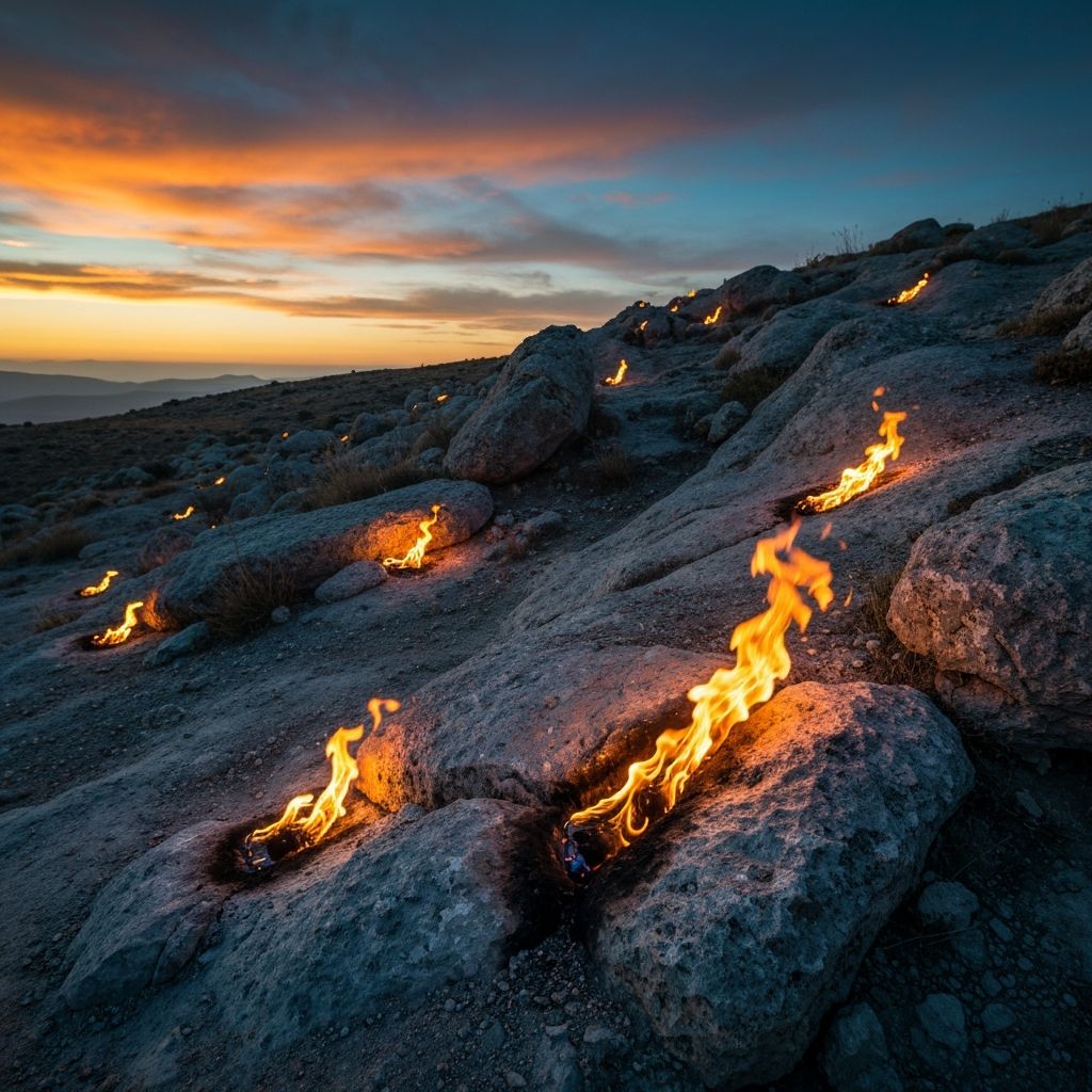 Eternal flames of Chimaera near Olympos