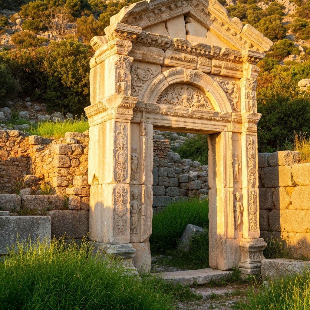 Ancient stone archway at Olympos